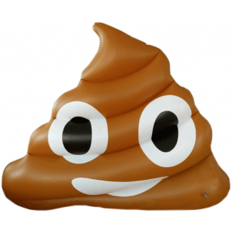 Materassino gonfiabile  emoji " poop " 160x130 cm.