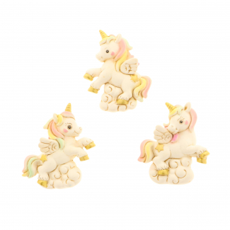 Unicorno con magnete, altezza 6 cm, confezione 12 pezzi