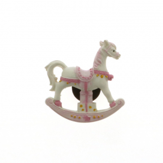Cavallo a dondolo con magnete, altezza 6 cm, confezione da 12 pezzi