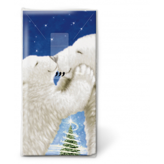 Fazzoletto con orsi polari, confezione da 10 pezzi