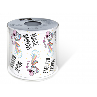 Rotolo carta igienica fantasia "Magic Happens"