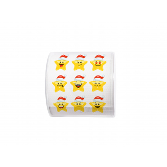 Rotolo carta igienica decoro stelle Babbo Natale