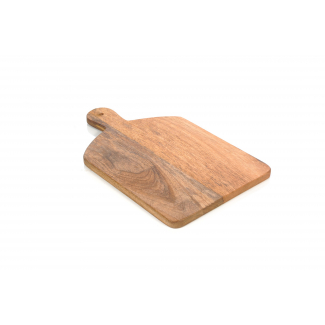 Tagliere in legno con manico e corda, formato 25x40 cm, altezza 1.5 cm