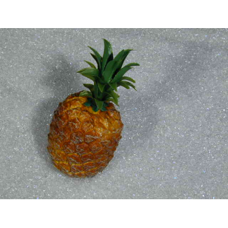 Ananas con ciuffo artificiale per esposizione diametro 12cm, altezza 23 cm