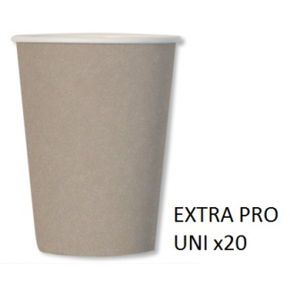 Bicchiere in cartoncino compostabile "Pro" 250 cc, confezione da 20 pezzi