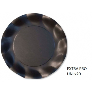 Piatto in cartoncino compostabile nero