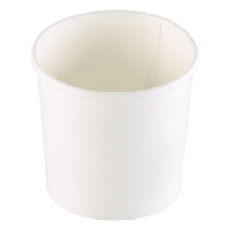 Barattolo cartoncino bianco per asporto zuppe/brodo/minestre uso caldo