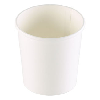 Barattolo cartoncino bianco per asporto zuppe/brodo/minestre uso caldo