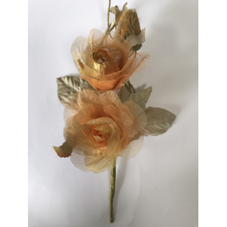 Pick rose arancio in organza, confezione da 6 pezzi