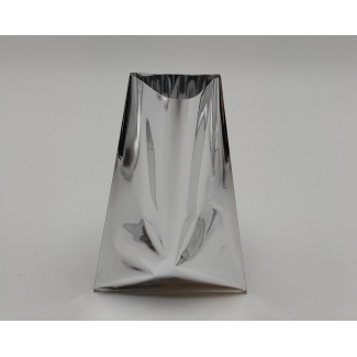 Sacchetto regalo metallizzato argento tinta unita