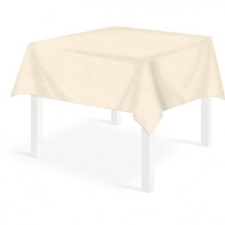 Tovaglia quadrata beige in tessuto riutilizzabile