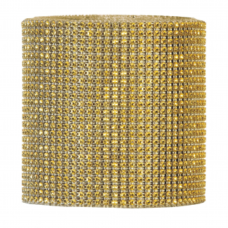 Rotolo nastro strass oro "Monile", lunghezza 9 metri