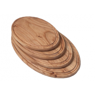 Tagliere in legno ovale con incavo