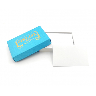 Biglietto "Opalina Fine" colore bianco, formato 5.5x9.5cm, confezione da 100 pezzi