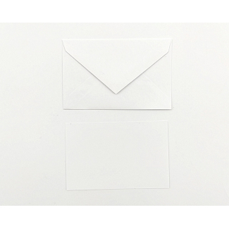Biglietto e busta "Opalina" colore bianco, formato 7x11 cm, confezione da 100/100 pezzi