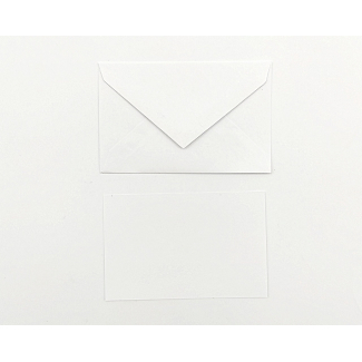 Biglietto e busta "Opalina" colore bianco, formato 7x11 cm, confezione da 100/100 pezzi
