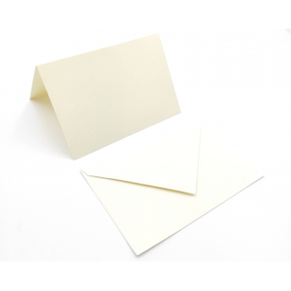 Biglietto e busta "Ducale" color avorio, formato 12x18cm, confezione da 25/25 pezzi