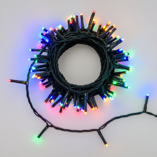 Filo miniled luci multicolor, filo verde, per uso interno ed esterno