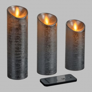 Set da 3 candele, con led a batteria, diametro 5.2 cm, uso interno