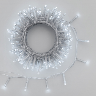 Filo luci led a batteria, luce fredda, con giochi di luce, filo trasparente, uso interno ed esterno
