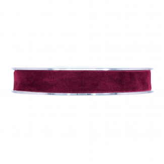 Rotolo nastro "Velvet" doppio velluto bordeaux