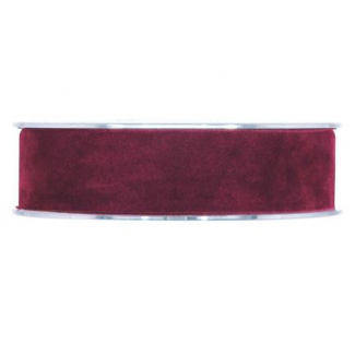 Rotolo nastro "Velvet" doppio velluto bordeaux