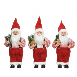 Babbo Natale con dono, altezza 30 cm, modelli assortiti