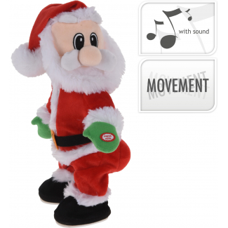 Babbo Natale con suoni e movimento, altezza 38 cm