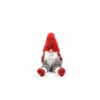Gnomo Babbo Natale "Country red", altezza 71 cm
