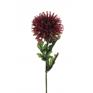 Crisantemo con stelo e foglie, altezza 80 cm