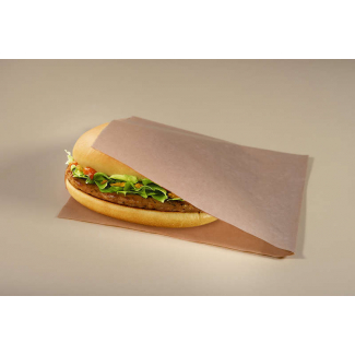 Sacchetto porta panino in kraft avana politenato, formato 15x20cm, cartone da 1000 pezzi