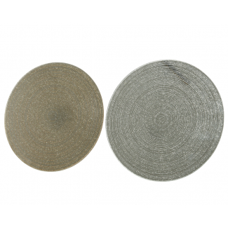 Specchio in vetro con decori, diametro 20 cm, colori assortiti