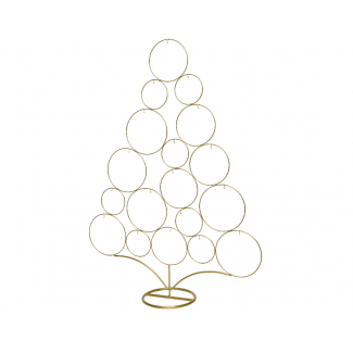 Albero in metallo oro base 63 cm, altezza 85 cm