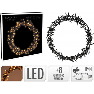 Corona con 300 led, diametro 38 cm