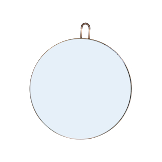 Specchio tondo con intelaiatura in metallo, diametro 100 cm