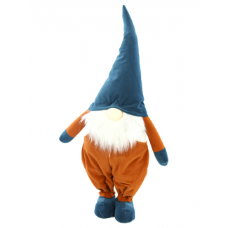 Gnomo blu e arancio, altezza 75 cm