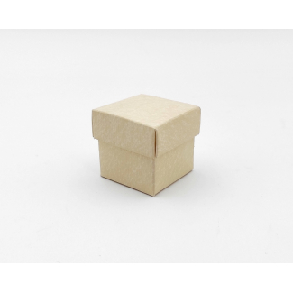 Scatola "cubetto" in cartoncino con coperchio, formato 5x5x5cm, confezione da 10 pezzi
