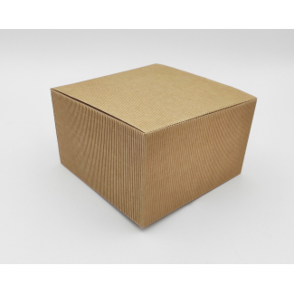 Scatola automontante base quadrata in cartone onda avana, confezione da 10 pezzi, vari formati