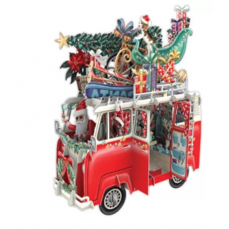 Biglietto POP-UP tridimensionale "Natale in Camper"