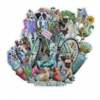 Biglietto POP-UP tridimensionale "Cuccioli"