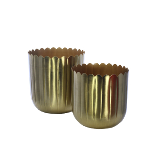 Vaso in metallo oro, varie misure