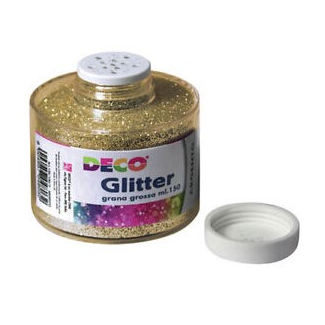 Barattolo glitter da 150 ml a grana grossa, tinta unita