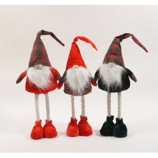 Babbo Natale gambelunghe altezza 80 cm, colori assortiti