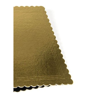 Tavoletta oro-nero in cartoncino "microlight" con bordo smerlato