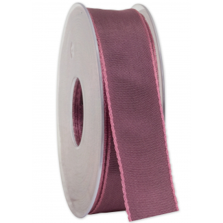 Rotolo nastro animato "Original" in tessuto rosa antico scuro cangiante, lunghezza 25 metri