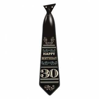 Cravatta con decoro 30-50-60 anni, lunghezza 40 cm, confezione da 4 pezzi