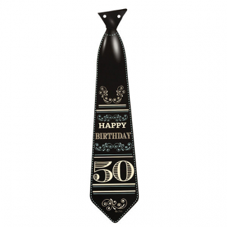 Cravatta con decoro 30-50-60 anni, lunghezza 40 cm, confezione da 4 pezzi
