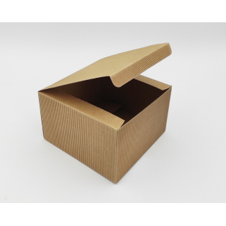 Scatola automontante base quadrata in cartone onda avana, confezione da 10 pezzi, vari formati