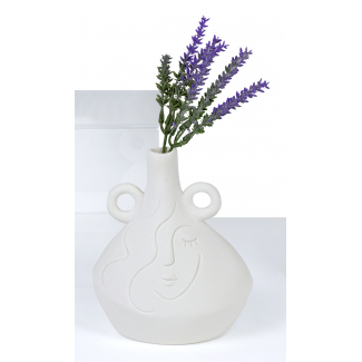 Vaso "Penelope" a forma di anfora, in porcellana bianco, altezza 16 cm