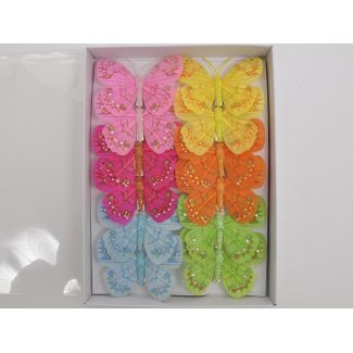 Clip colori assortiti, diametro 8 cm, confezione da 12 pezzi